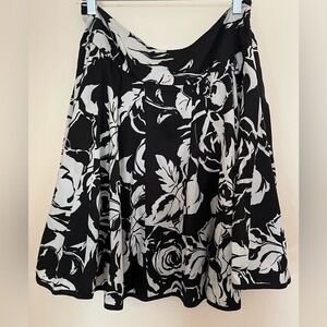 Lauren Ralph Lauren Black and White Asymmetrical Skirt